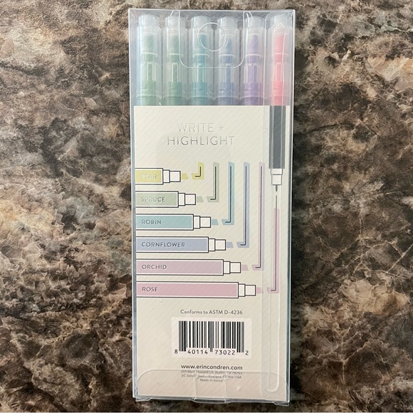 Erin Condren 6 Pack Dual Tip Highlighter/Pens - Picture 3 of 7